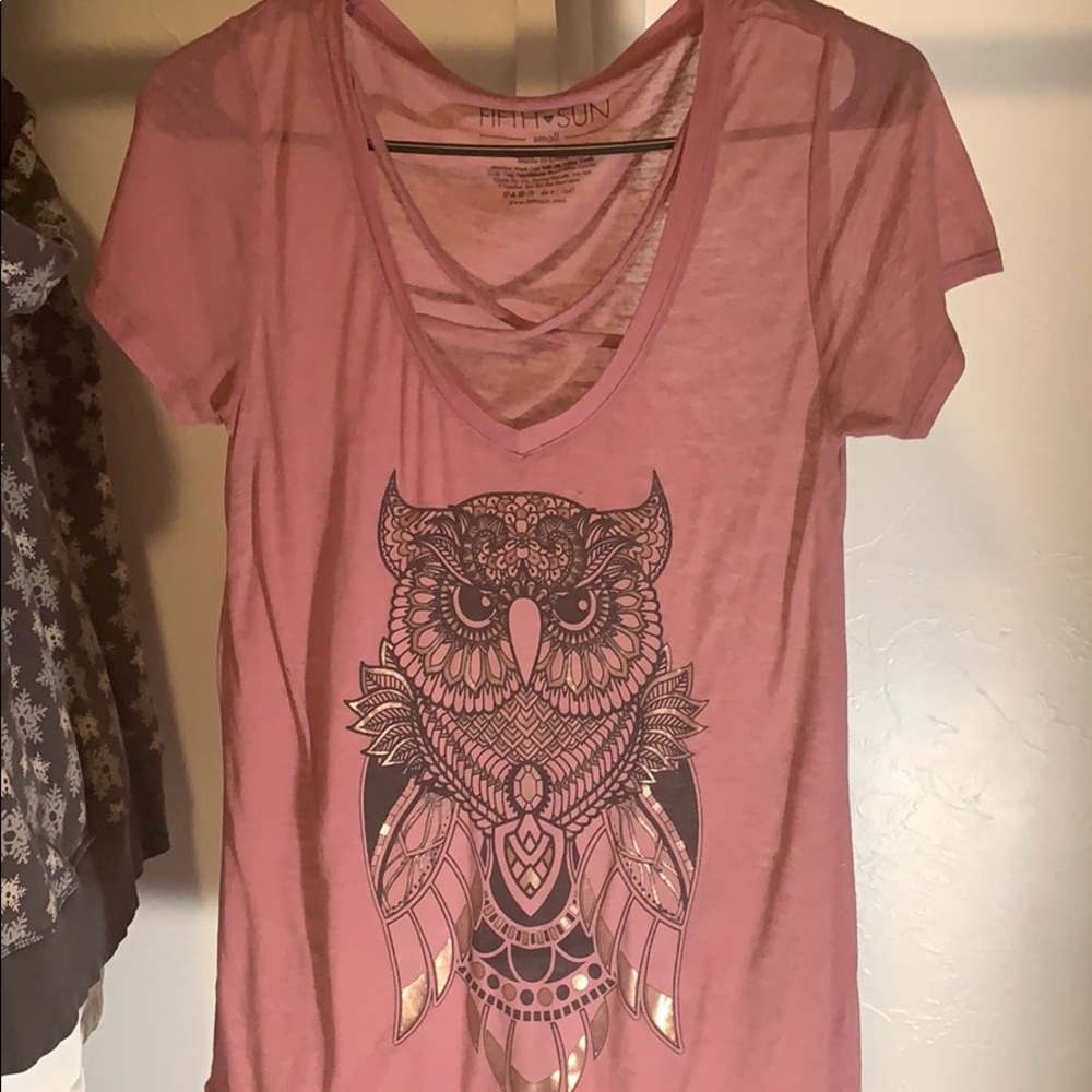 Pink owl shirt